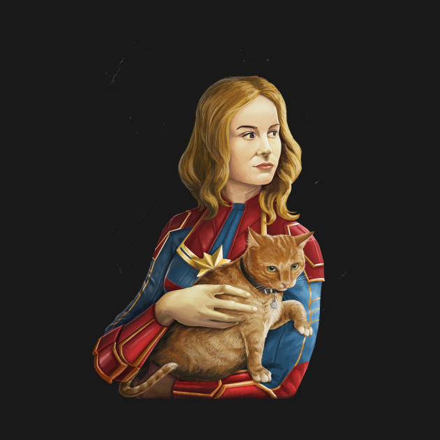Heroine with an cat