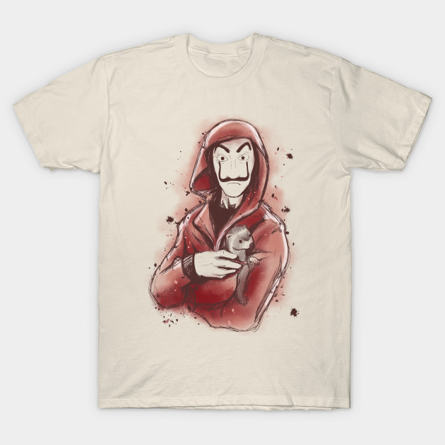 The dalì and the ferret watercolor sketch