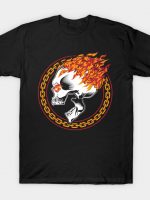 Flaming Metal Skull T-Shirt
