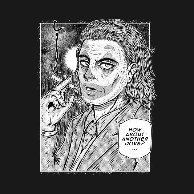 Manga Clown Black and White