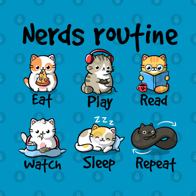 Nerds routine cat