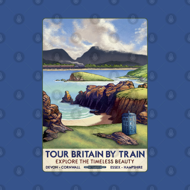 Dr Who Railway Travel Poster