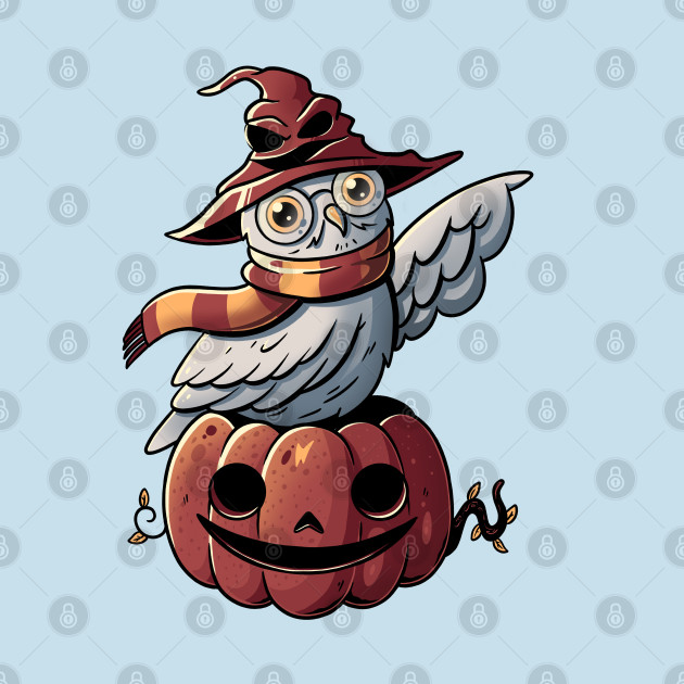 Spooky Magic Cute Funny Pumpkin Owl
