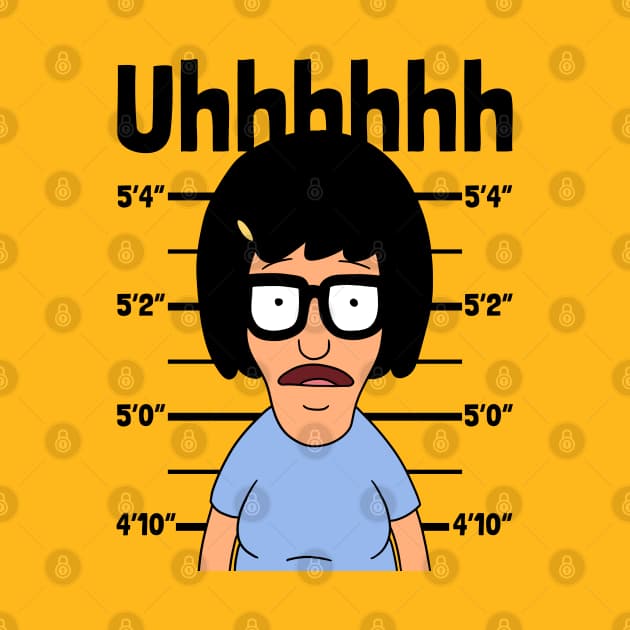 Bob's Burgers Tina's Uhhhhhh Vinyl Decal - Custom Size For Car Window Or Laptop (Glossy, Made In USA)