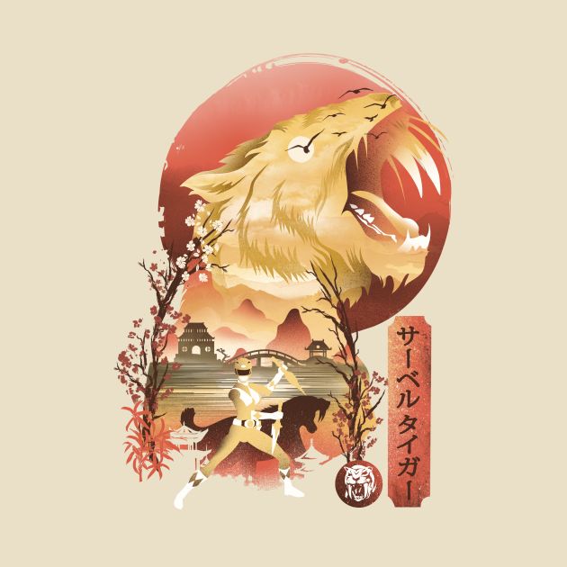 Yellow Ranger Ukiyo e Design Yellow Ranger Ukiyo e