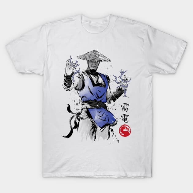 Thunder God sumi-e - Raiden T-Shirt