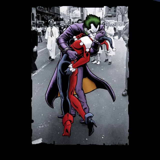 The Kissing Joke - Harley Quinn/Joker T-Shirt - The Shirt List