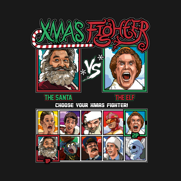 Xmas Fighter - Santa vs Elf T-Shirt
