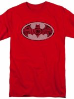 Batman Red Rose Logo T-Shirt