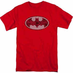 Batman Red Rose Logo T-Shirt