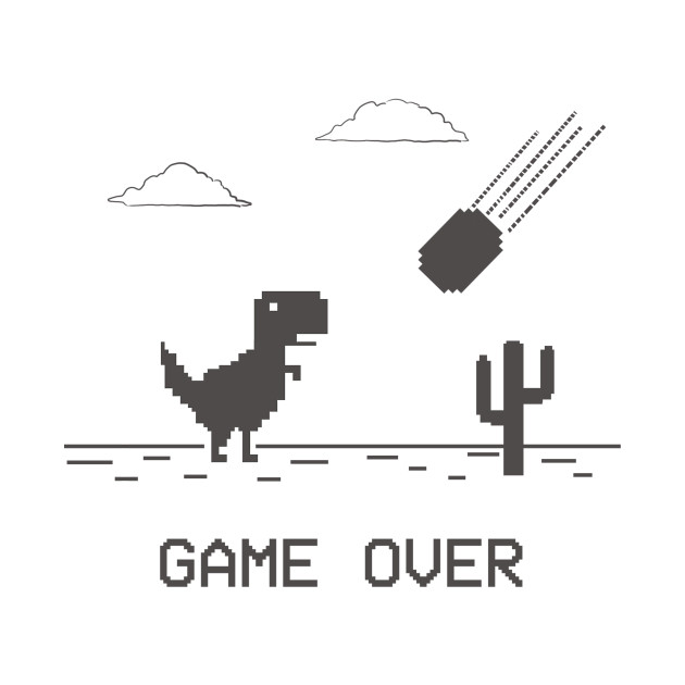 Chrome Dinosaur ( T-Rex Dino) Game Over