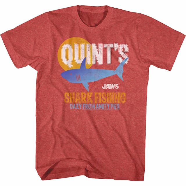 Quint's Shark Fishing Daily From Amity Pier - Jaws T-Shirt - The Shirt List