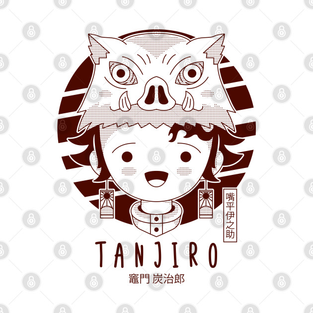 Tanjiro with Inosuke Mask