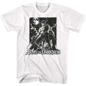 Black And White Poster Army of Darkness T-Shirt