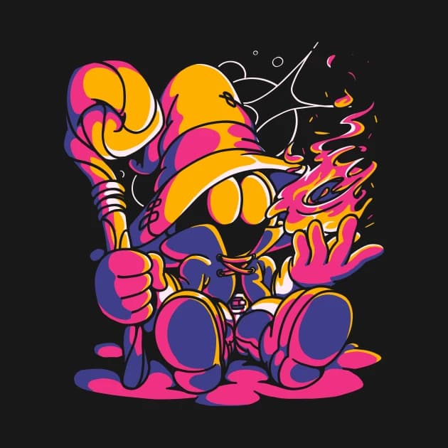 Black Mage Fire Design Black Mage Fire