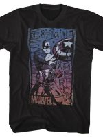 Captain America Retro Poster T-Shirt