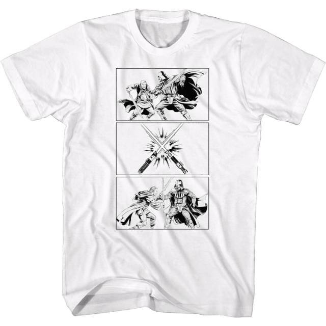 Obi-Wan Kenobi vs Darth Vader Sketch T-Shirt