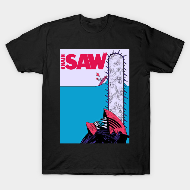 Deep Blue Saw Chainsaw Man T-Shirt