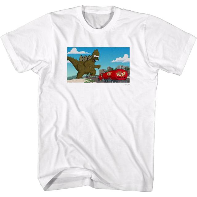 Homerzilla Attacks Simpsons T-Shirt