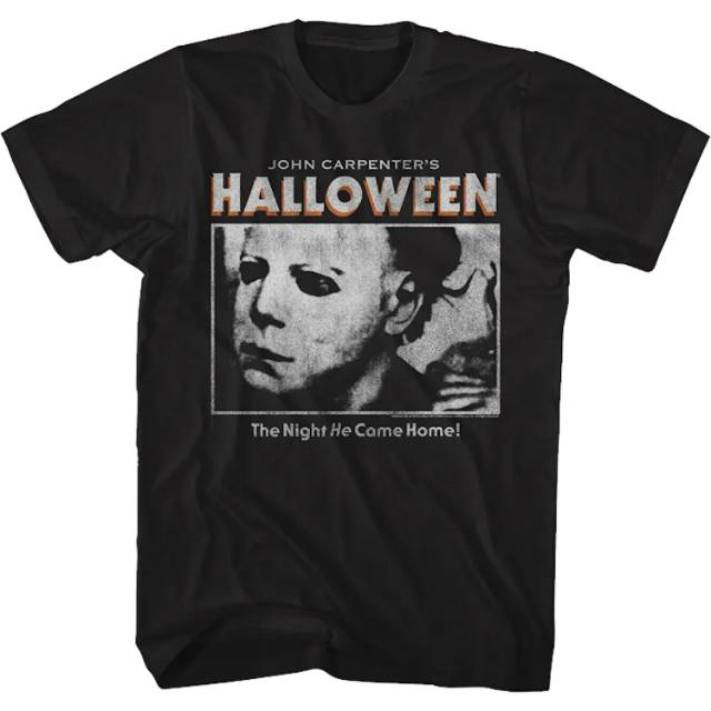 thumbnail image 2 of Michael Myers 'The Night He Came Home' Halloween Movie T-Shirt | Gildan Black Cotton Crew Neck | Retro Horror Graphic Tee 2 of 2