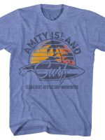Retro Amity Island Surf Logo T-Shirt