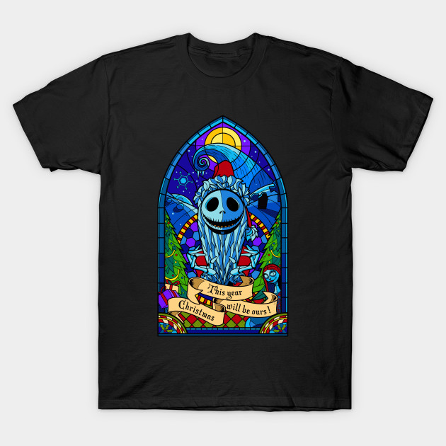 Stained Glass Xmas - Jack Skellington T-Shirt