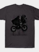 Boy with Bike and Alien T-Shirt