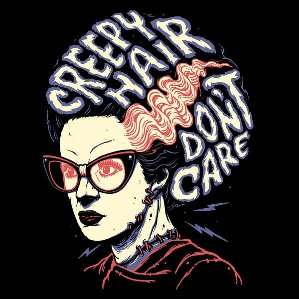 Creepy Hair - Bride of Frankenstein T-Shirt