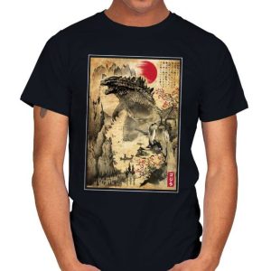 Gojira in Japan Woodblock - Godzilla T-Shirt
