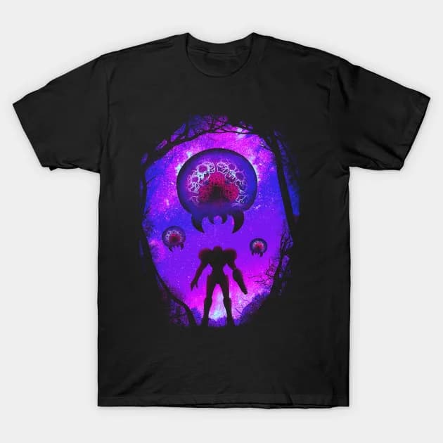 Bounty Hunter Galaxy Landscape - Metroid T-Shirt