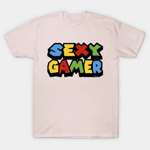 Sexy Gamer - Mario Bros T-Shirt