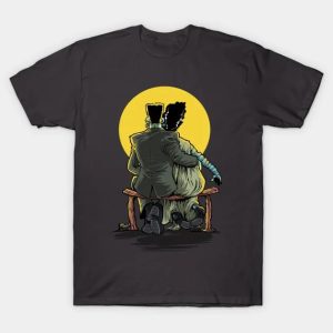 Monster and Bride Gazing at the Moon T-Shirt